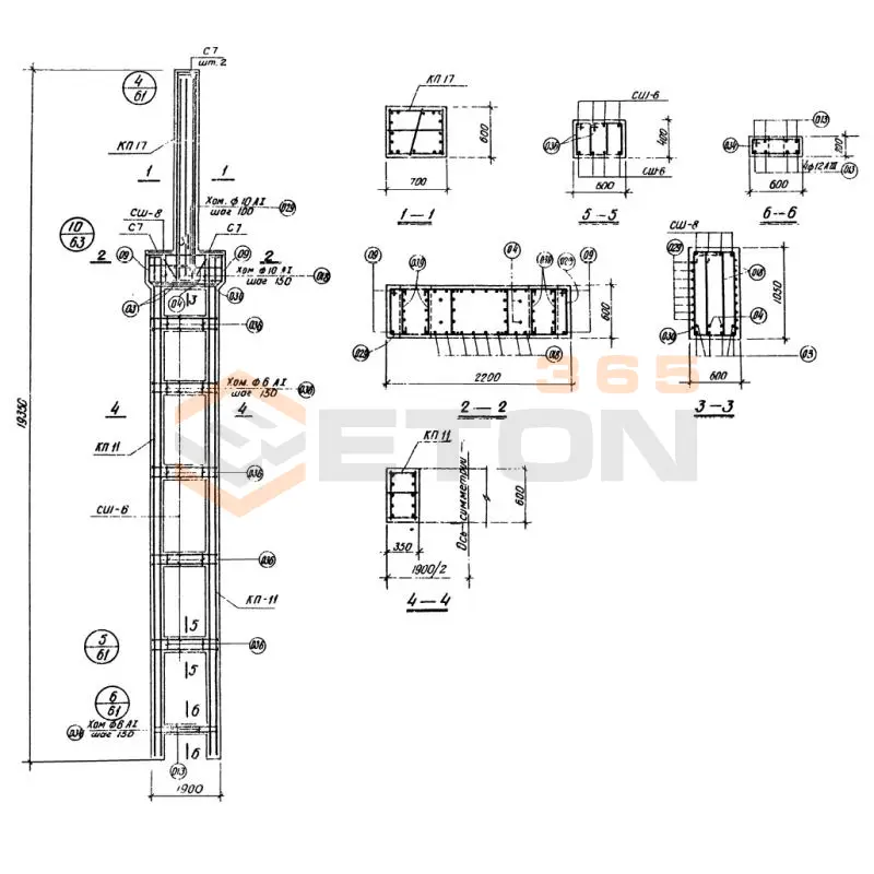 Колонны Серия КЭ 01-52 КД 12к-11