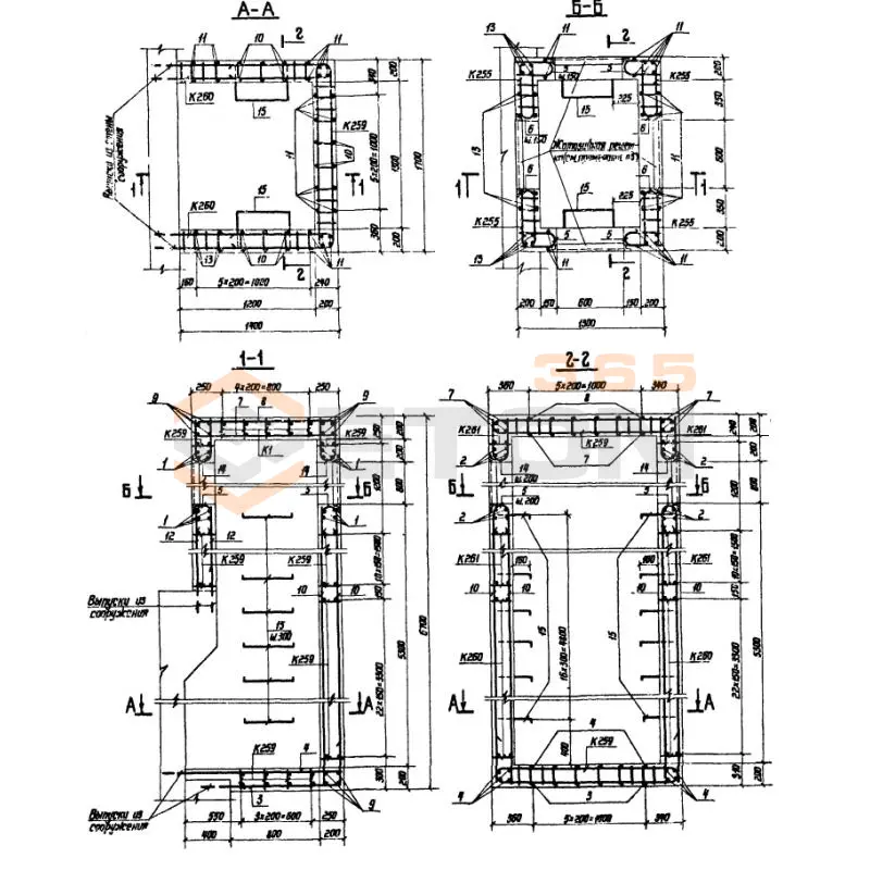 Участки монолитные Серия 03.005-6 Участок 23-IV