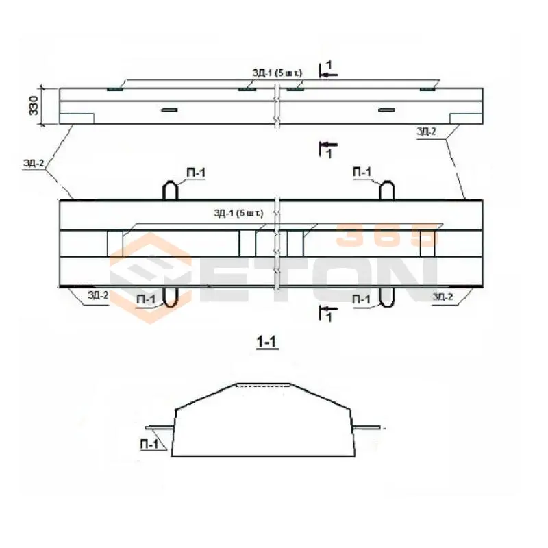 Балки подкрановые (инд.) ПБА 600