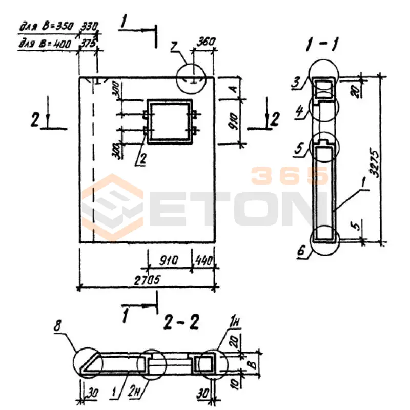 Панели однослойные самонесущие Серия 1.232.1-8 3ПССЛ 27-33-4,0 п (1.232.1-8)