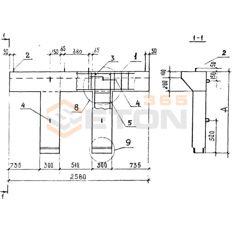 Лестничные рамы серия 1.050.1-2 ЛР 14