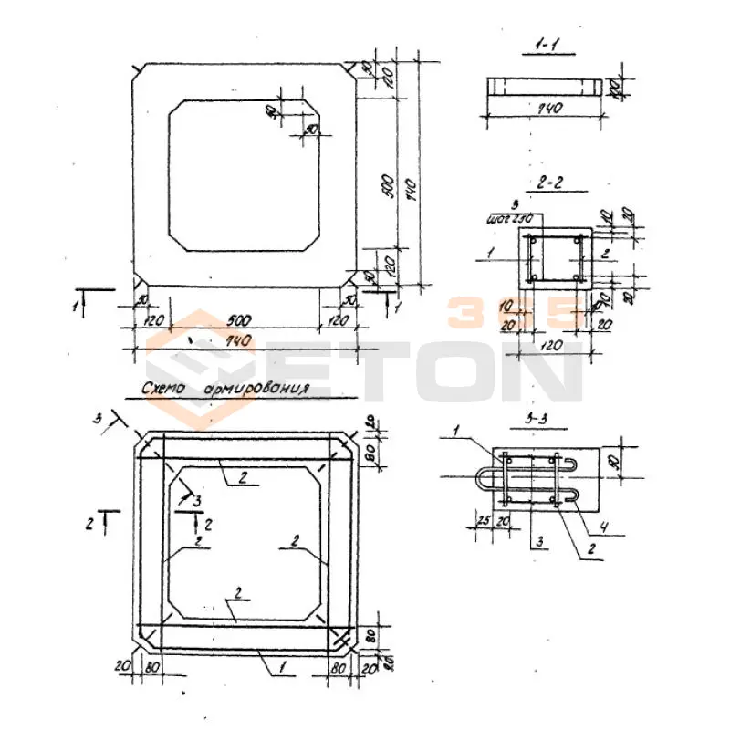 Плиты оформления откосов ТПР 320-069.86 ПОР 1 (ТПР 320-069.86)