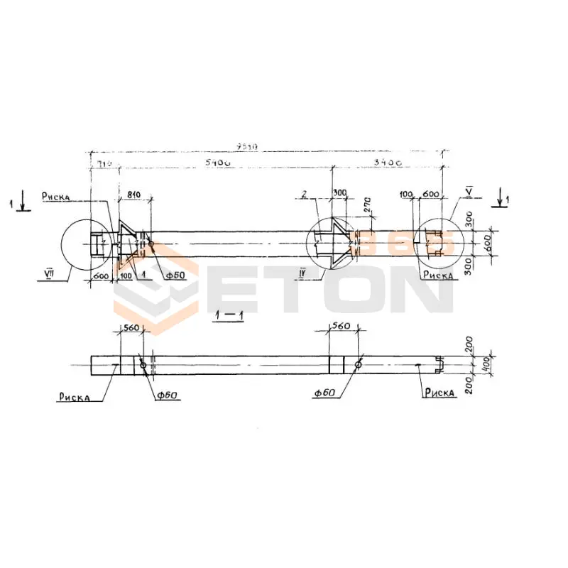 Колонны высотой 5,4 м Серия 1.420.1-20с К 18-7 с