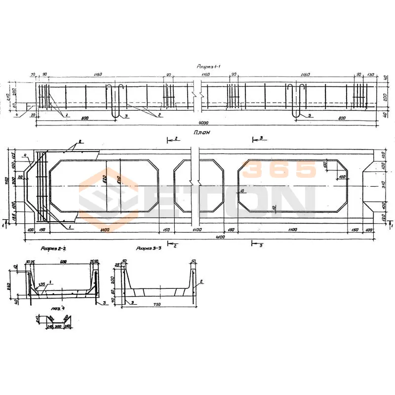 Лотки облегченные Серия 3.820.1-69 ЛО 6-40