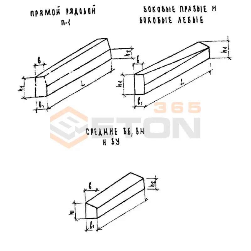 Борта бетонные ТП 320-55 П 5 (ТП 320-55)