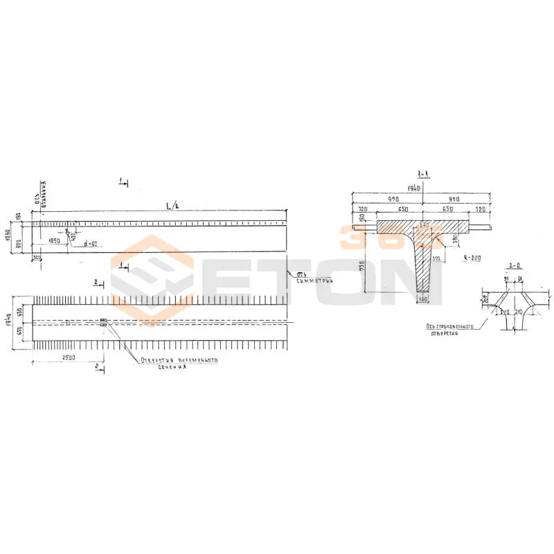 Балки пролетного строения ИНВ 34750м Б 1-12 в (ИНВ 34750м)