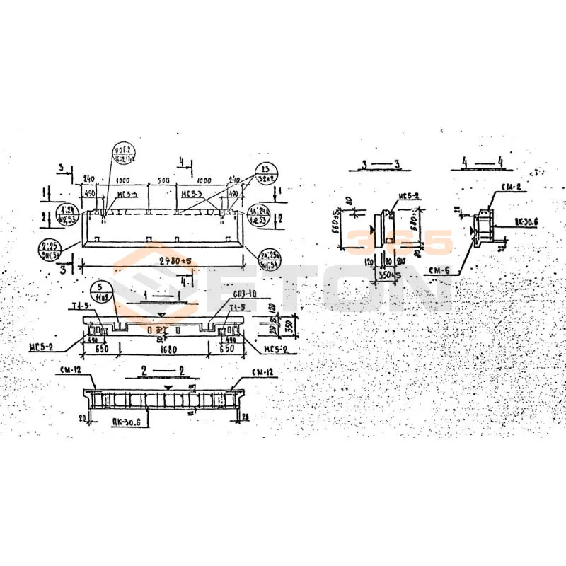 Панели наружных стен Серия 1.232 КЛ-2 НР 1-30-6-35 м (1.232 КЛ-2)