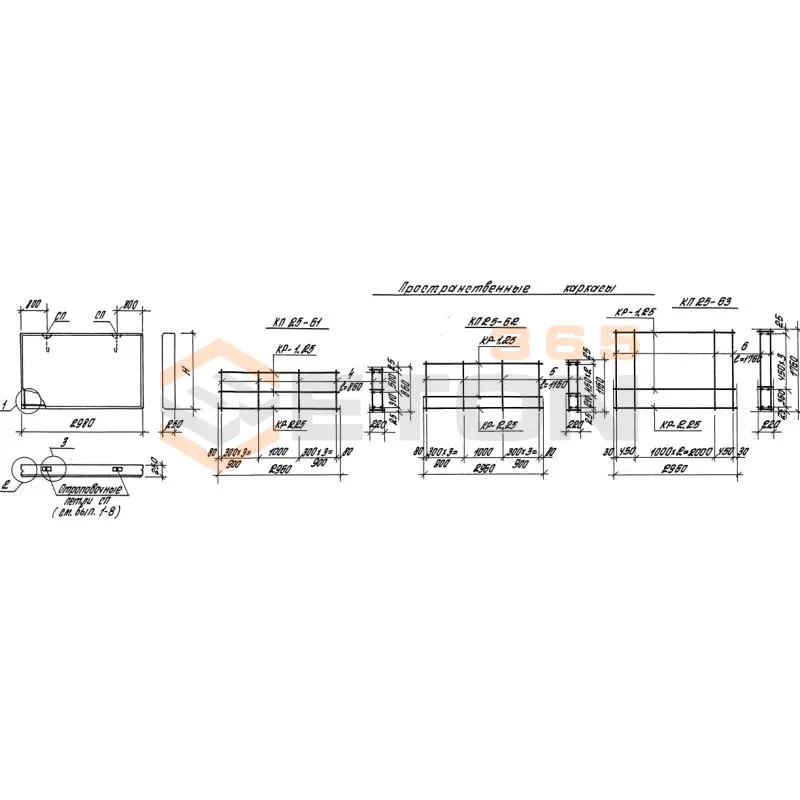 Панели стеновые толщиной 250 мм Серия 1.030.1-1/88 ПС 30-9-2,5 л