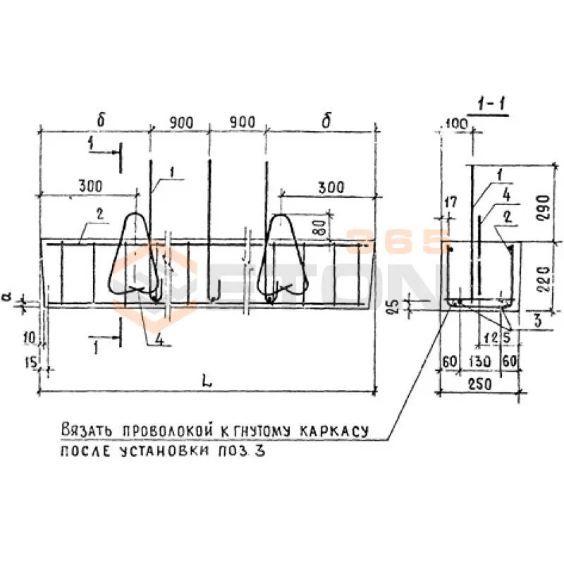 Перемычки брусковые ПБ серия 1.038.1-1 ( 1.138-10, ИИ 03-02, ГОСТ 948-84, 1.139-1 ) 1ПР 20-25-22-28 АVта