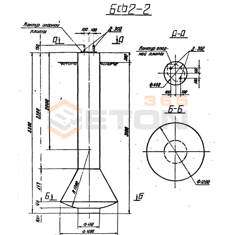 Фундаменты Серия 3.407-123 БФ 2-2