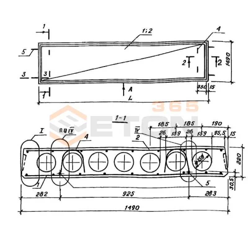 Плиты многопустотные Серия 1.141.1-28с ПК 29-15-6 АIIIт с7 (1.141.1-28с)