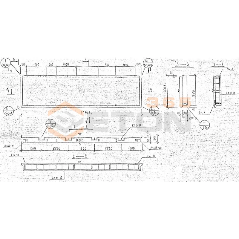Панели наружных стен Серия 1.232 КЛ-2 НР 1-60-15-35 м (1.232 КЛ-2)