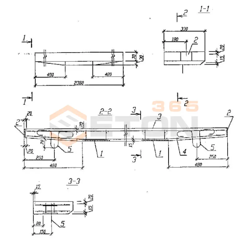 Ступени плоские для сквозных маршей Серия Б1.055.1-1.01 ЛСС 24-1 (Б1.055.1-1.01)