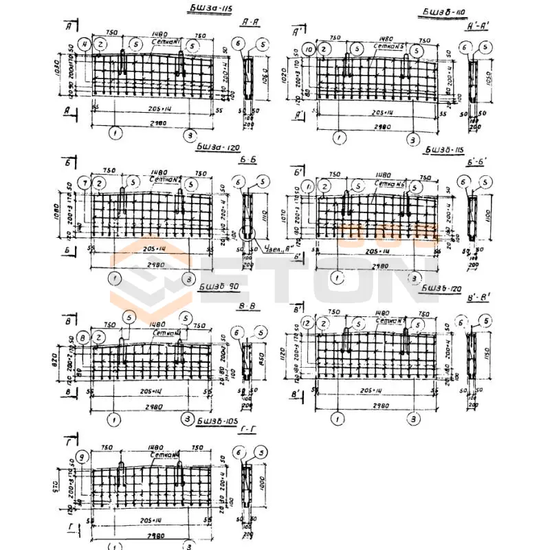 Блоки шкафных стенок Серия 3.503-30 БШ 3а-115 (3.503-30)