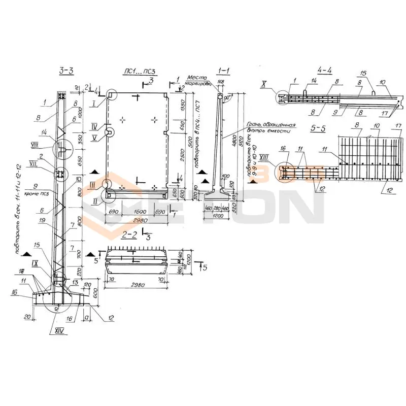 Панели стеновые Серия 3.900.1-10 ПСП 48 к12 ш1