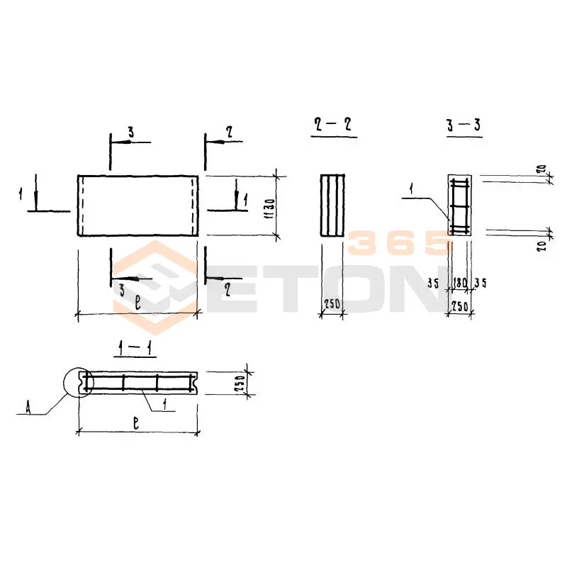 Блоки внутренних стен Серия 1.134.1-10 СБВ 18-11-8 я-10