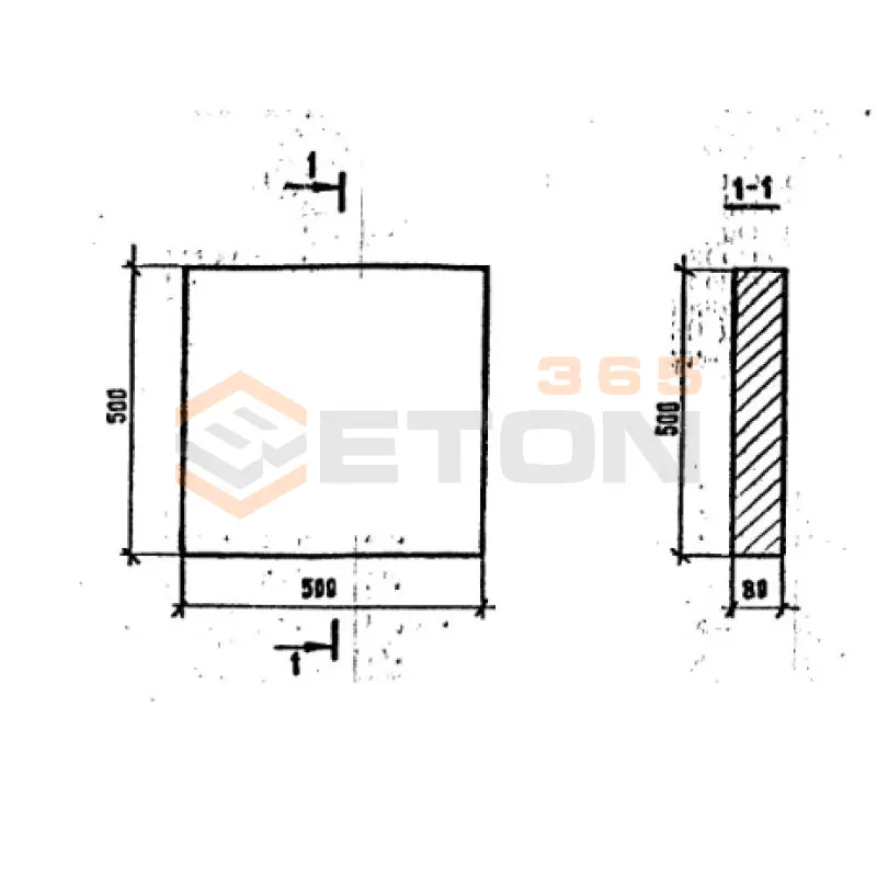 Плиты бетонные сборные ПБ Серия 3.503.9-78 ПБ 0,5-8