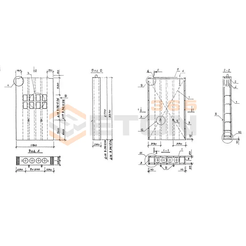 Блоки вентиляционные Серия 1.034.1-1/90 В 36-12-26
