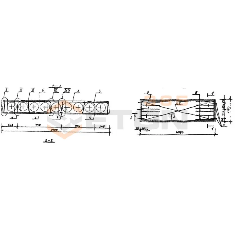 Плиты многопустотные Серия 1.141.1-31с 1ПК 41-18-8 ВрI с8а (1.141.1-31с)
