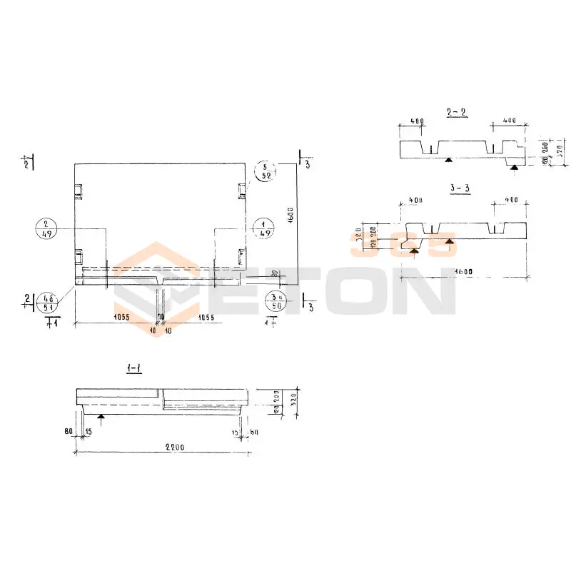 Лестничные площадки ребристые Серия 1.152-7 ЛП 22-15 (1.152-7)