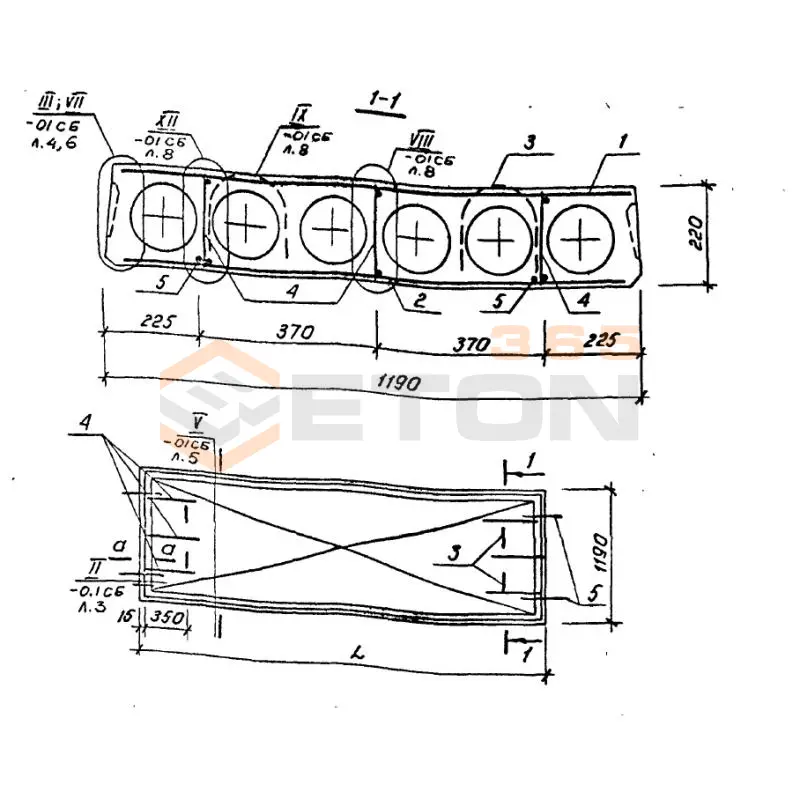 Плиты многопустотные Серия 1.141.1-23с ПК 8-24-12 с7 (1.141.1-23с)
