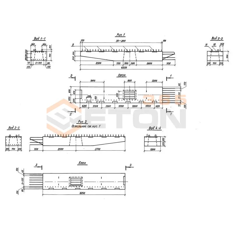 Блоки ригелей Серия 3.503.1-105 2БР 63-2-31