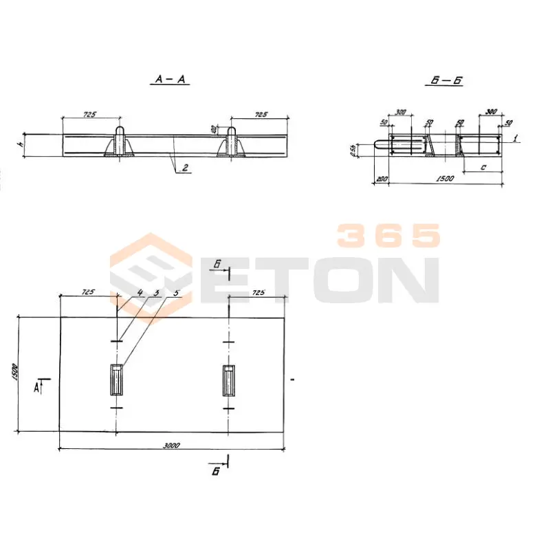 Плиты анкерные Серия 3.505.1-15 2АП 15-3
