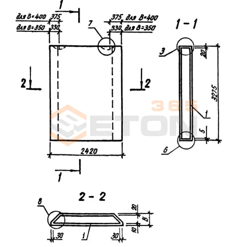 Панели однослойные самонесущие Серия 1.232.1-8 ПСС 24-33-3,5 п (1.232.1-8)