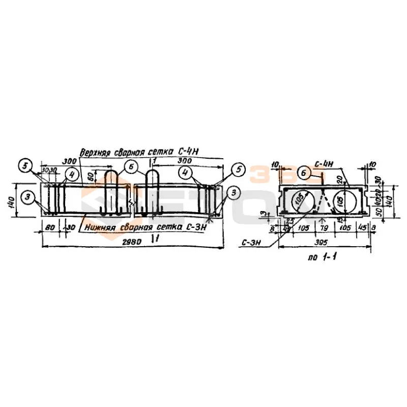 Панели с круглыми пустотами Серия ИИ 01-02 НА 2 (ИИ 01-02)