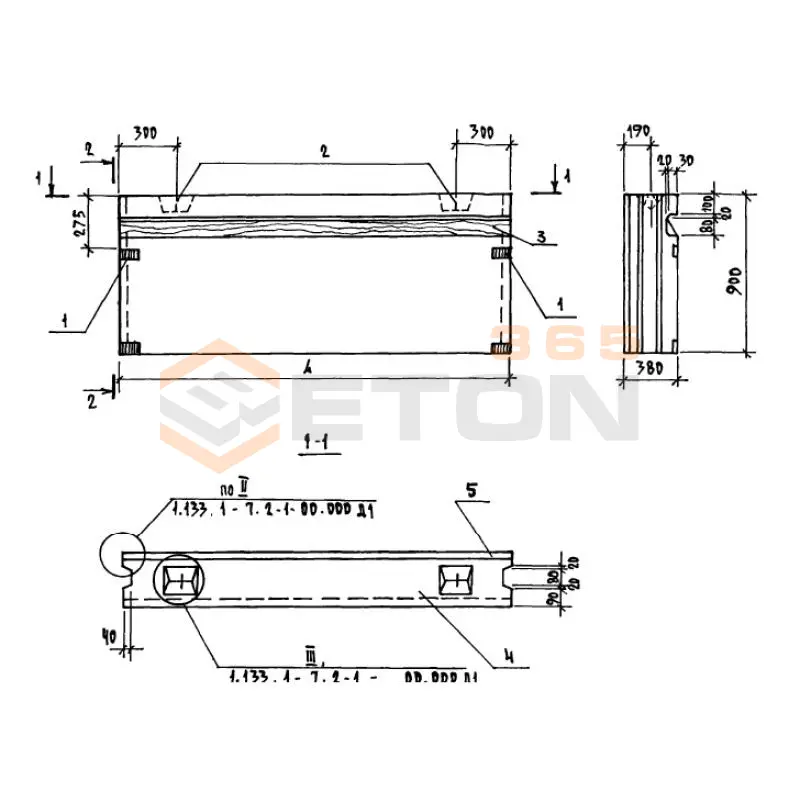 Блоки наружных стен Серия 1.133.1-7 5БН 18-9-40-75 п