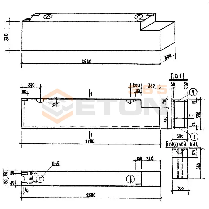Блоки внутренних стен Серия 1.134-1 ВБ 27-6-3 (1.134-1)