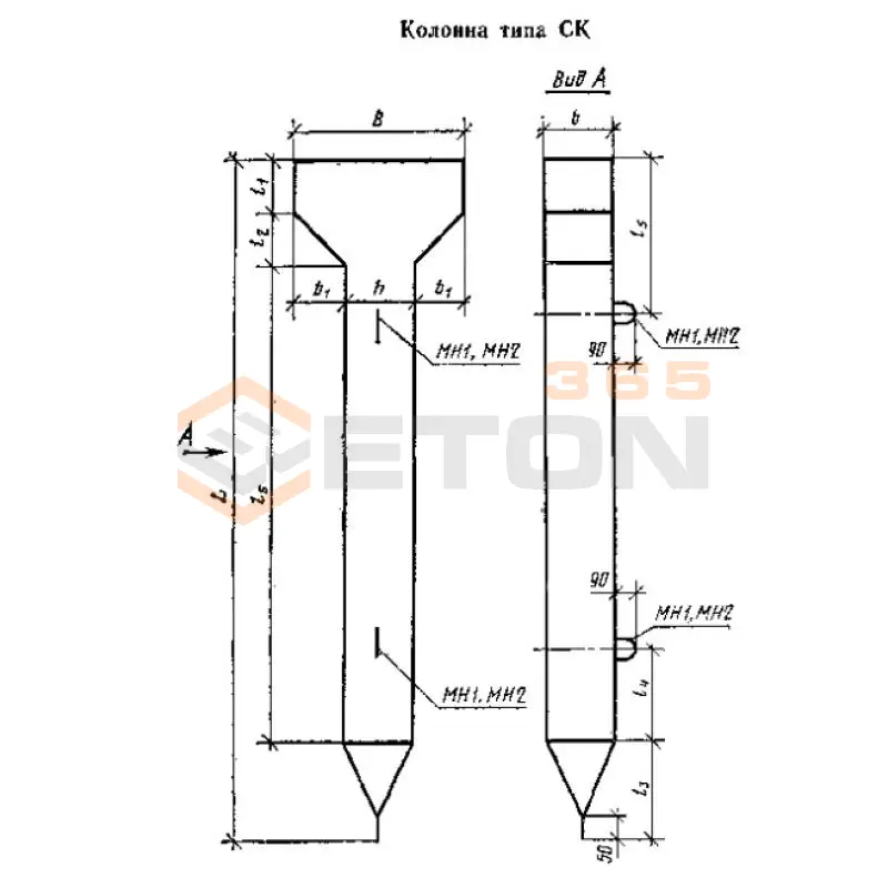 Колонны-сваи ГОСТ 23899-79 СК 60-2,5-2