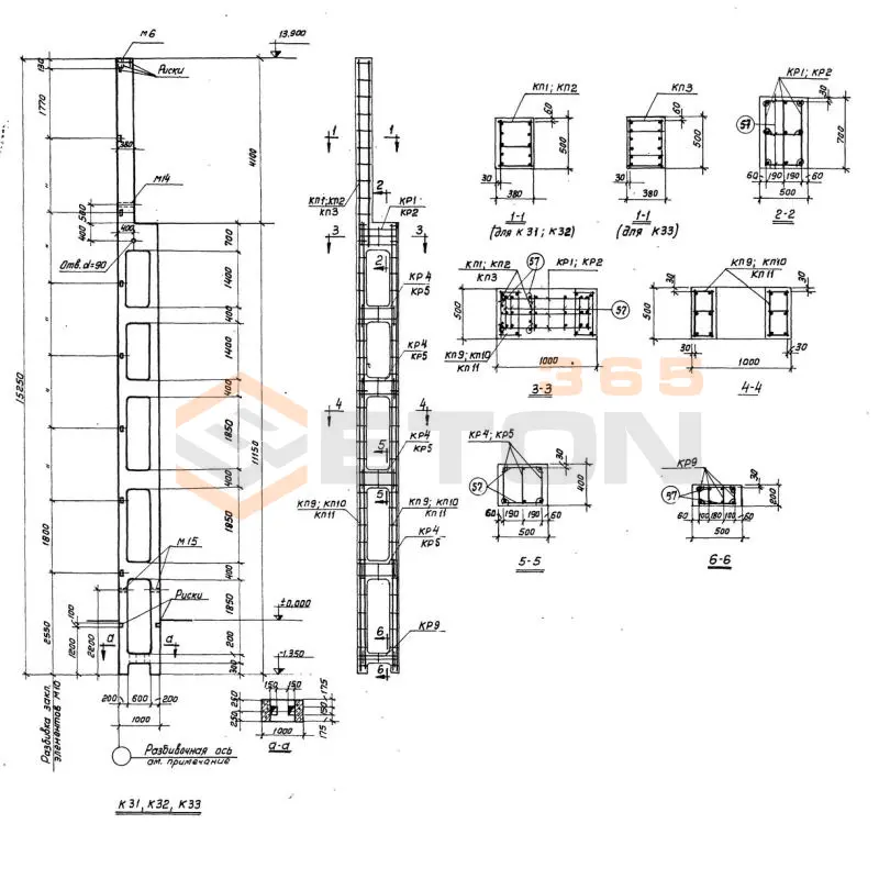 Колонны Серия КЭ 01-55 К 33