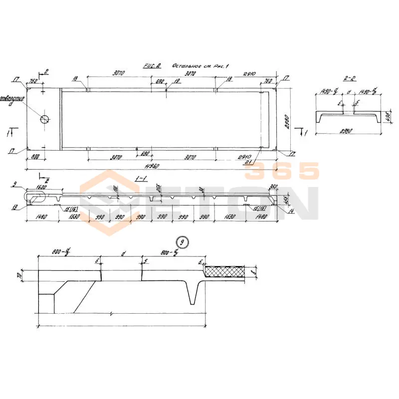 Плиты покрытия Серия 1.490.1-1 ПП 30-120-2 АIV м200-4