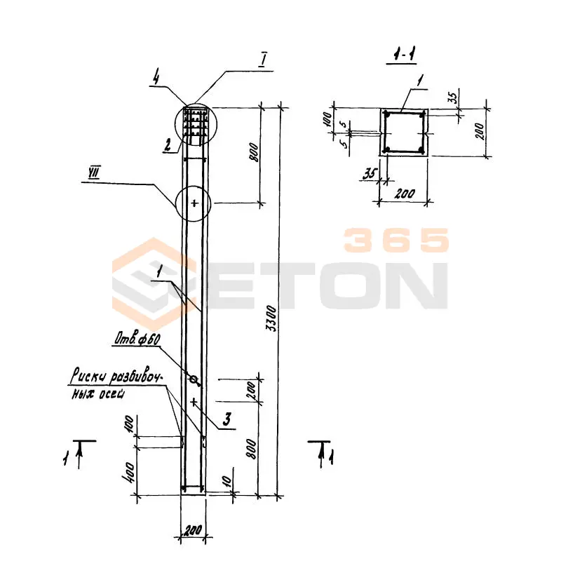 Колонны Серия 1.823.1-3с 1К 33-2-3 с