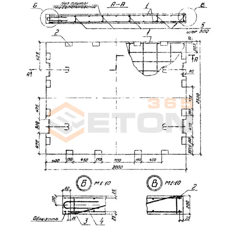 Плиты омоноличенные Серия 3.505.1-16 1ПО 20