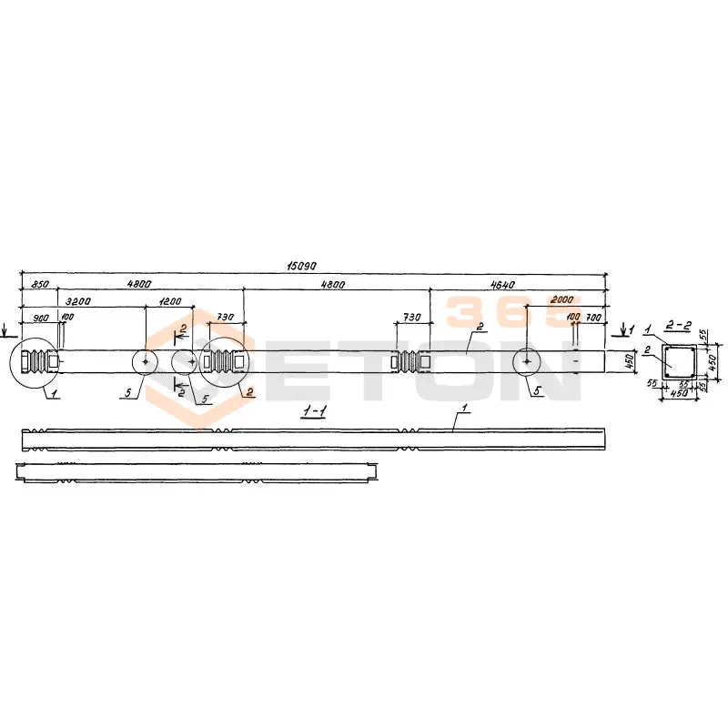 Колонны ГОСТ 27108-86 К 5-2 (ГОСТ 27108-86)