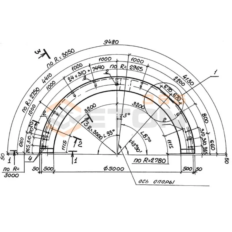 Балки днища Серия 3.012-3 1Б 2 R30-2 (3.012-3)