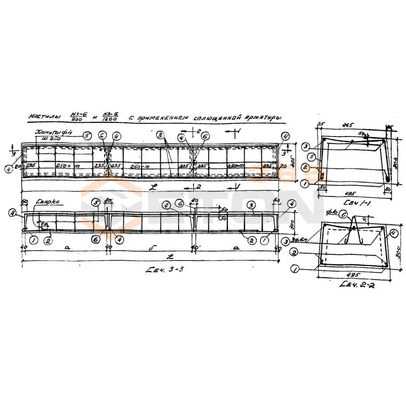 Настил коробчатый Серия В 86 Н 3-6-1200 п (В 86)