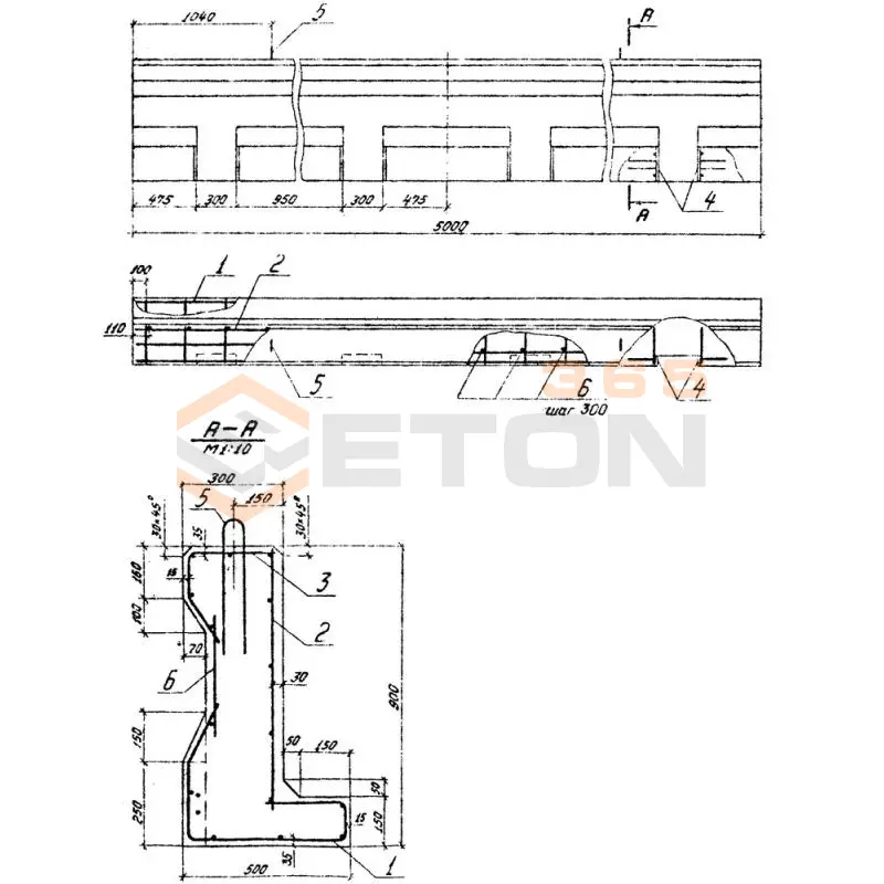 Парапеты Серия 3.505.1-16 ПП 1