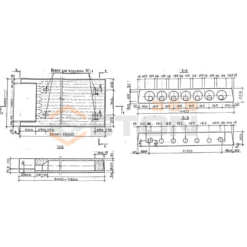 Панели многопустотные Серия 1.141.1 КР-3 КНК 67-15-6 АтVт-I