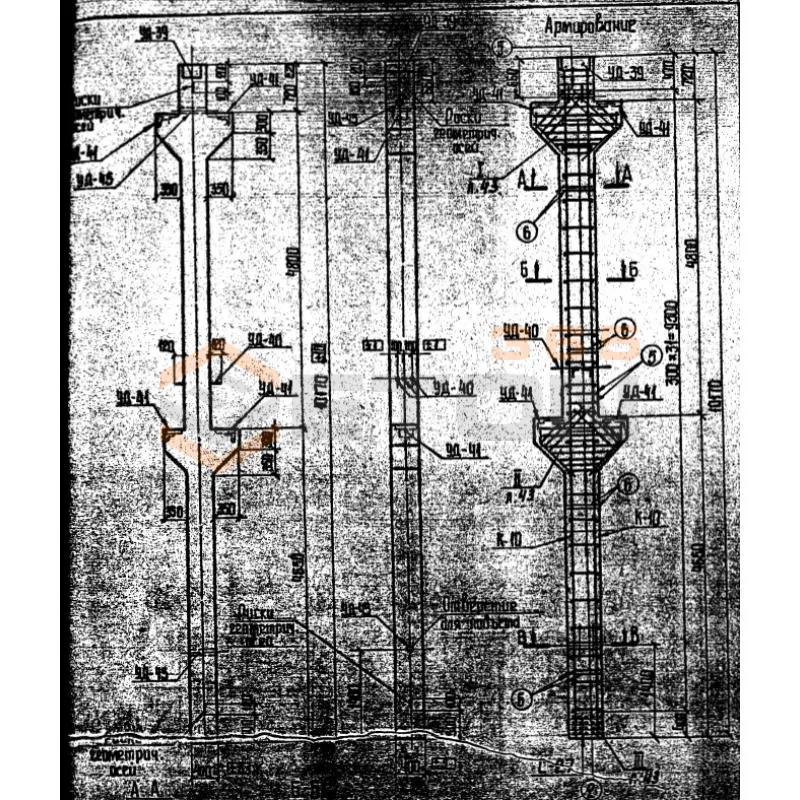 Колонны серия 3.407.1-157 ( серия 3.407-102, 3.407-40/70 ) ТК 36-1