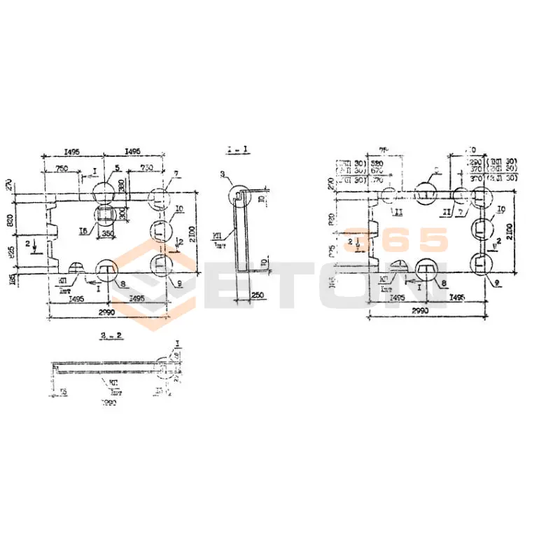 Панели наружных стен нулевого цикла Серия 1.090.1-7с 3ПСЦ 30-21-2,5 пс (1.090.1-7с)