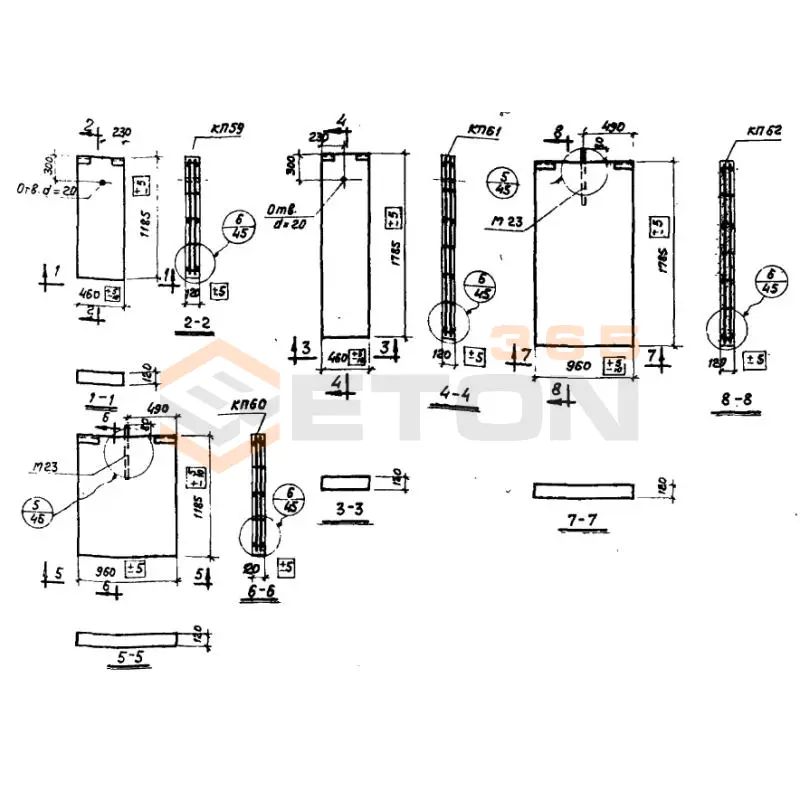 Блоки Серия СТ 02-31 ПСЖ 1,2-1,0 (СТ 02-31)
