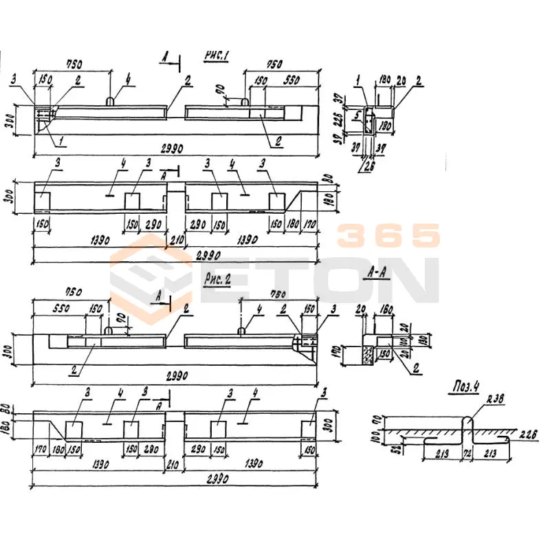 Блоки карнизные Серия 3.503.1-81 К тАI-1 п