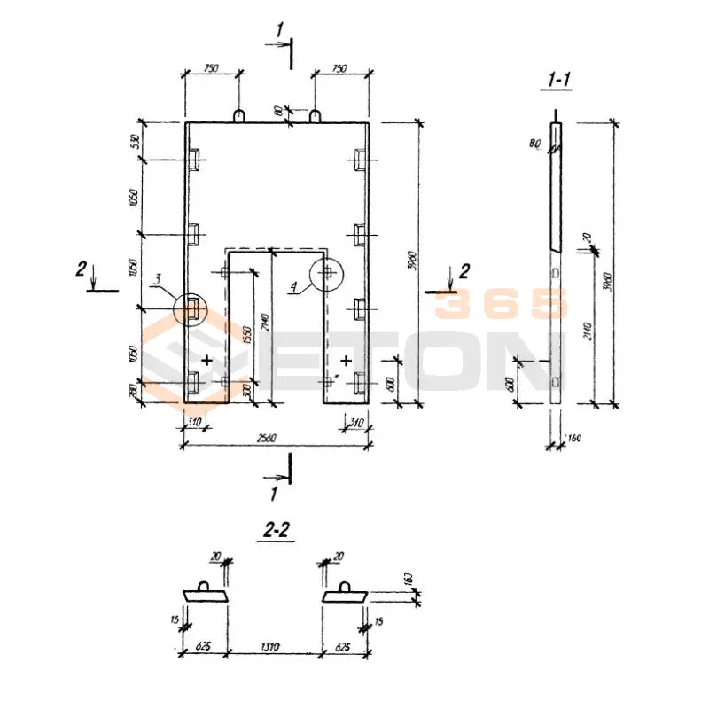 Диафрагмы жесткости плоские Серия Б1.020.1-7 ДП 26-42 (Б1.020.1-7)