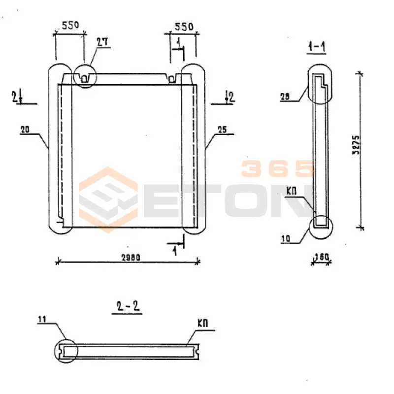 Панели внутренних стен Серия 1.090.1-1/88 1ПВ 30-33