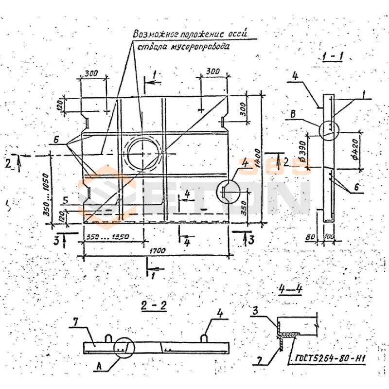 Плиты перекрытия Серия 1.189.1-10 П 1 (1.189.1-10)