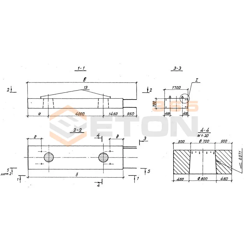 Блоки ригеля Серия 3.503.1-95 Р 4 п1