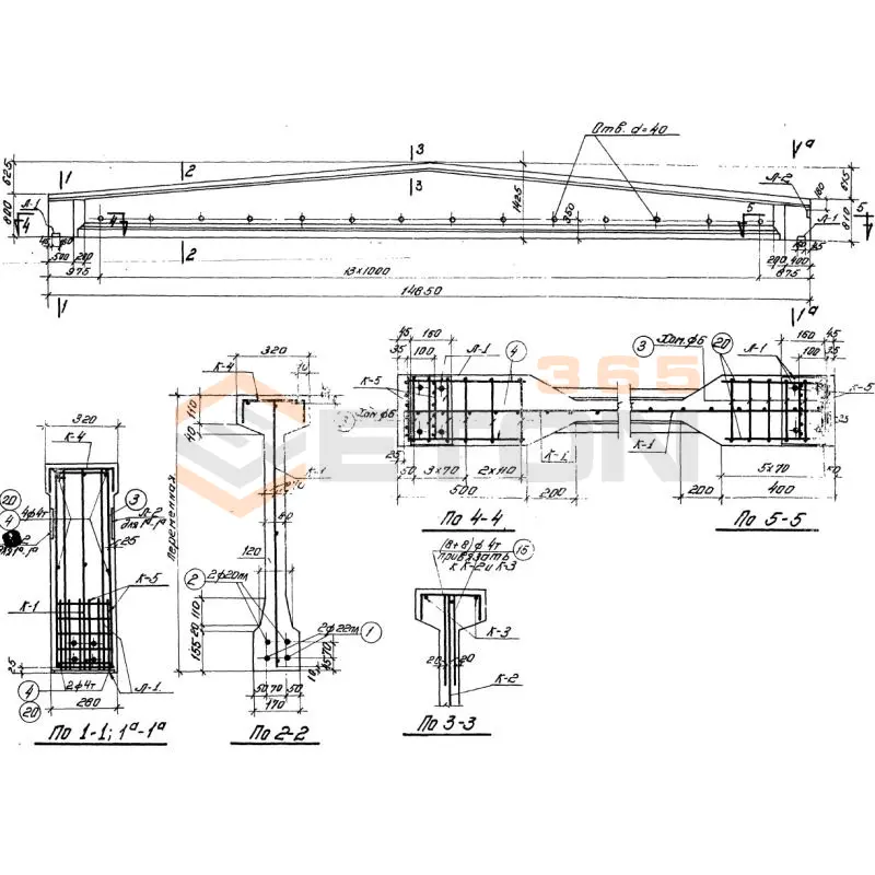 Балки Серия ПК 01-06 Б 6-15-1